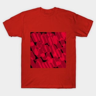 Pink and black abstract pattern T-Shirt